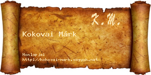 Kokovai Márk névjegykártya